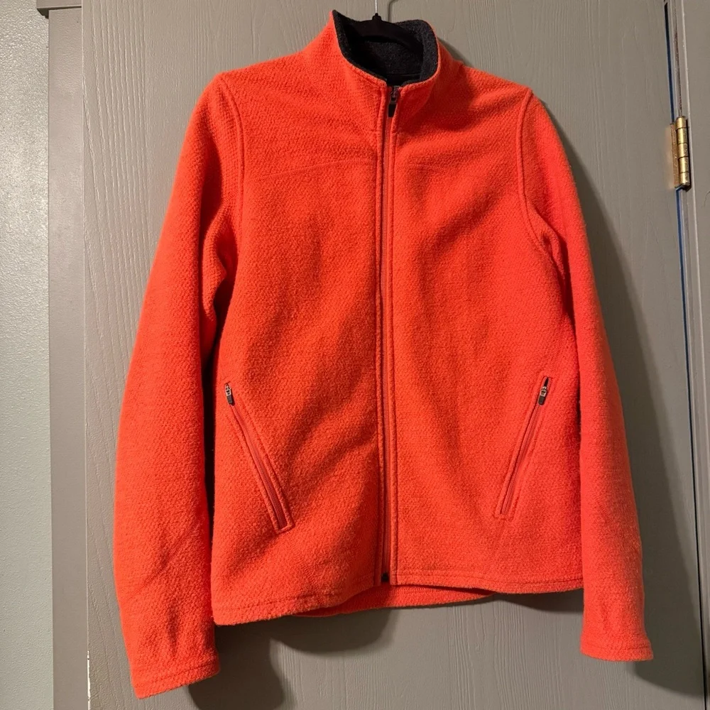 Ibex 100% Merino Wool Gorgeous Coral Orange Jacket - Picture 1 of 4